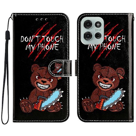 Til Motorola Moto G75 5G Wallet Case Trykt Mønster Design Læder Telefon Cover