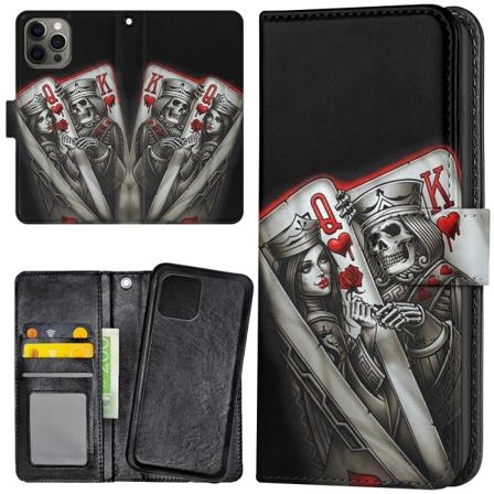 iPhone 14 Pro Max - Lommebok Deksel King Queen Kortstokk