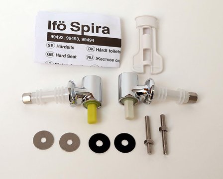 Ifö Spira Sitsbeslag för wc-sits, silver, Badrum
