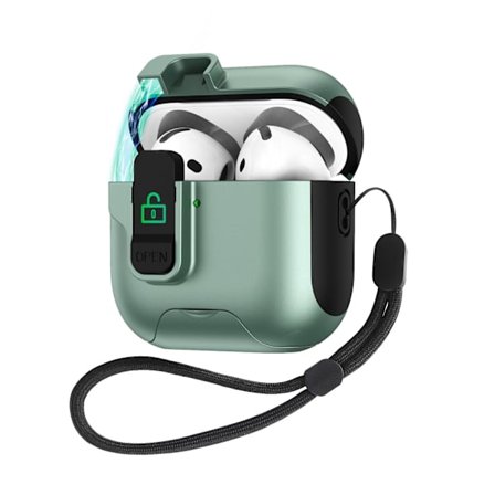 iPhone AirPods 4, øretelefonetui i stativstil, multifunksjonelt øretelefonetui, grønn