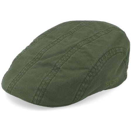 Stetson - Grön flatcap Keps - Ivy Cap Delave Organic Cotton Forest Green Flat Cap @ Hatstore