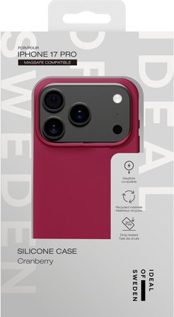 IDEAL OF SWEDEN Silicone Case MagSafe iPhone 17 Pro Cranberry, Tøj & Bolig, Elektronik, Telefon & Mobiltilbehør