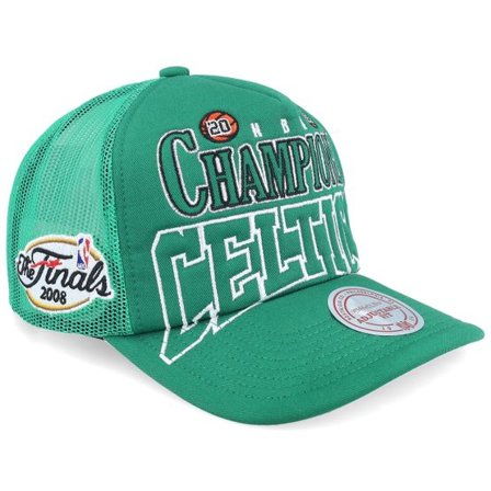 Mitchell & Ness - NBA Grön trucker Keps - Boston Celtics Big Champ Green A-Frame Trucker @ Hatstore