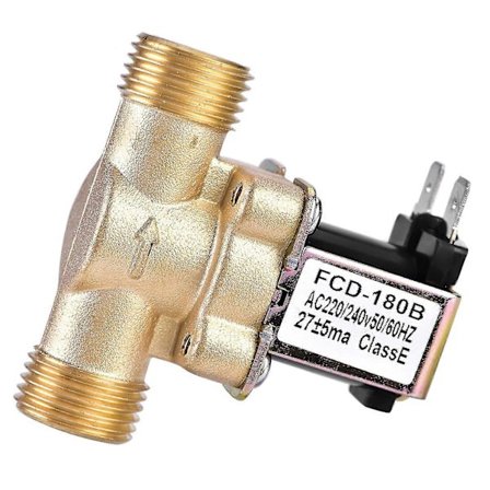 1/2" AC 220V Normalt Lukket Messing Elektrisk Magnetventil For Vannkontroll - Enkel