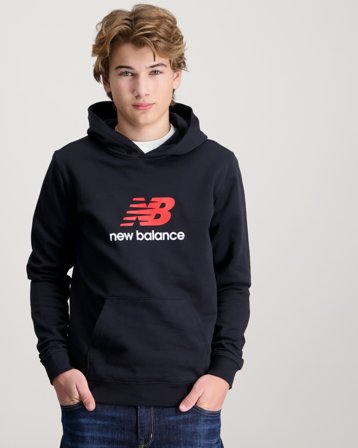 New Balance New Balance FT Stacked Logo Hoodie Czarny Bluzy z kapturem Chłopiec - Kids Brand Store