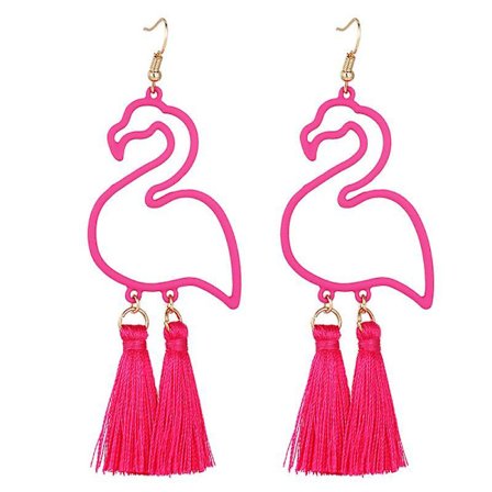 1pair Flamingo Design Earrings