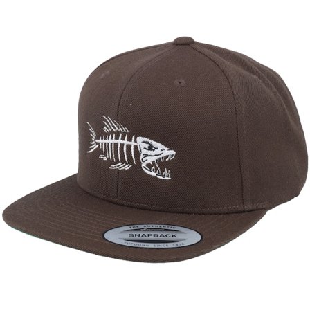 Skillfish - Braun snapback Cap - Fish Bones Dark Brown Snapback @ Hatstore