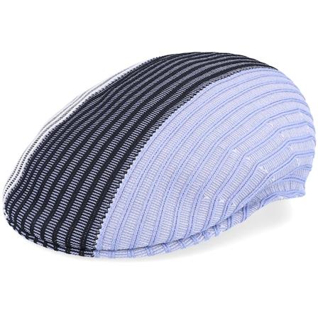 Kangol - Tri Tone Rib 504 Iced Lilac Multi Flat Cap Flatcap Purple Cap - @ Hatstore
