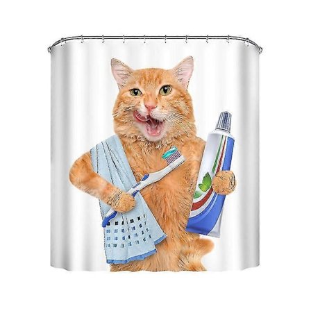 Ny 1-pack Vattentät Duschdraperi för Badrum