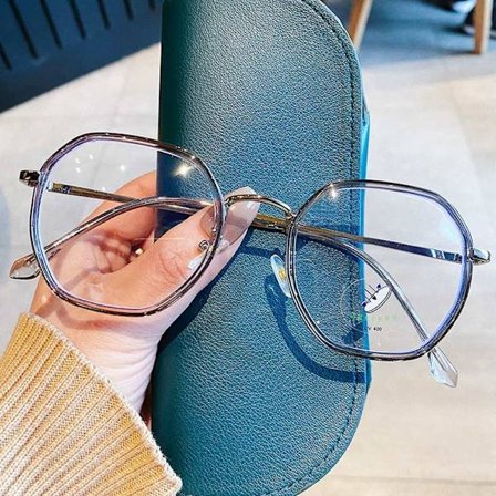 Anti-Blå Lys Briller Runde Briller GRÅ