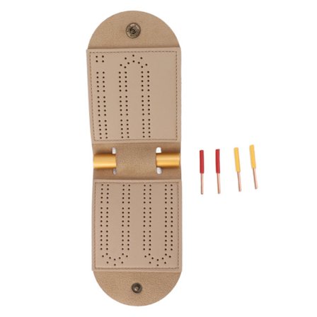 Resespelsbräda med Spår, Bärbar Vikbar PU-Läder, Oändligt Kul, Spelsbräda för Spjälsäng med 4 Stift