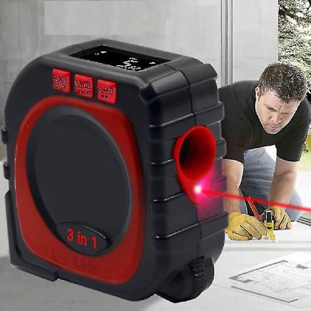 Laser Digital Målebånd med Rulletilstand Professionelt Værktøj 3-i-1 Højpræcision Målebånd Led Digital Display Ty-yuhao
