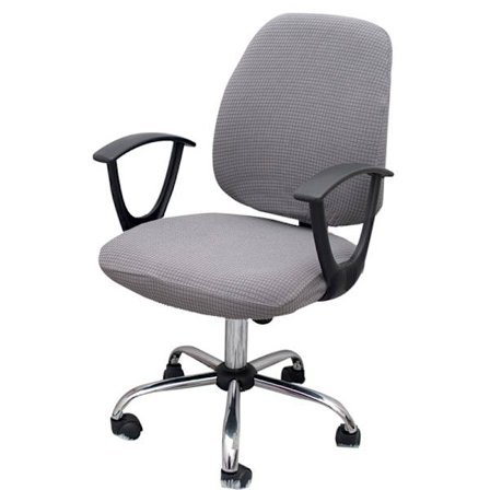 Stretchy Stoltrekk, Kontorstol Ryggtrekk+Stol Setetrekk (Lysegrå)