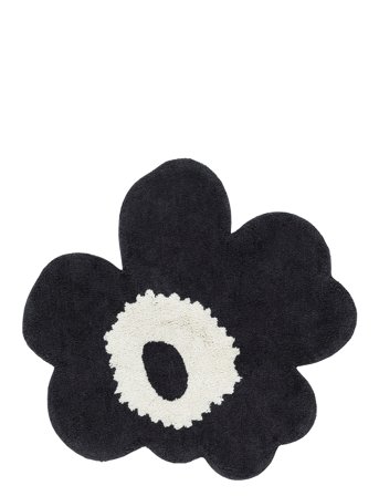 Unikko Terry Bath Mat 73X74 Cm Black Marimekko Home