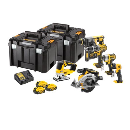 Dewalt DCK690P3T-QW Verktøypakke med batteri og lader, Maskiner