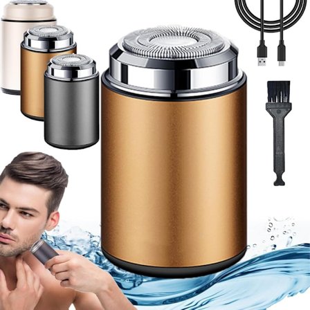 Mini Elektrisk Barbermaskine, Bærbar Mini Elektrisk Barbermaskine til Mænd, Vandtæt Barbermaskine Elektrisk Skægtrimmer til Hjemmet, Bil, Kontor, 