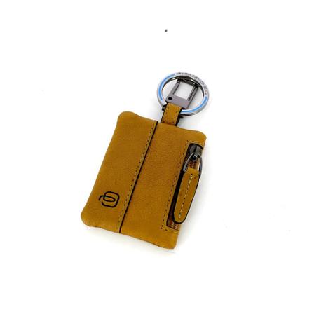 Piquadro, Keychain with Connequ Black Square Bruin, unisex, Maat:ONE Size