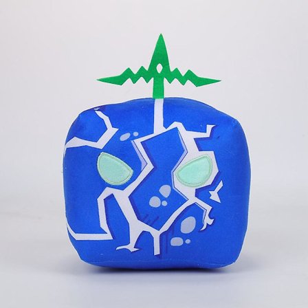 Blox Fruits Game Peripheral Fruit Leopard Print Box Plyschleksak Lila Box Docka(15cm,Blå burst box 190g)