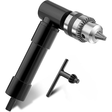 Sladdlös Högervinkelborradapter 90 Graders Borradapter 3 8 Tum Nyckelchuck 8mm Hex Skaft Chuck Räckvidd 1 till 10mm