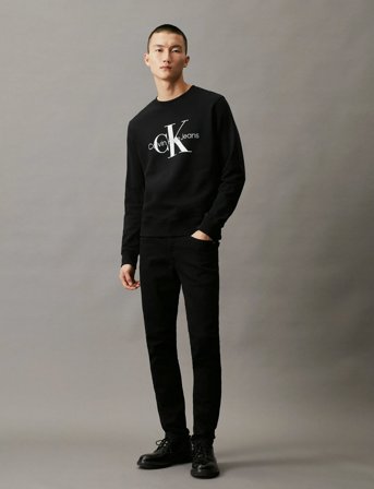 Calvin Klein Jeans Core Monologo Crewneck - Black - XS