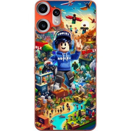 Kompatibelt Mobilskal till Nothing Nothing CMF Phone 2 Pro Stor detaljerad Roblox-värld fylld med karaktärer, äventyr och färgstarka miljöer perf