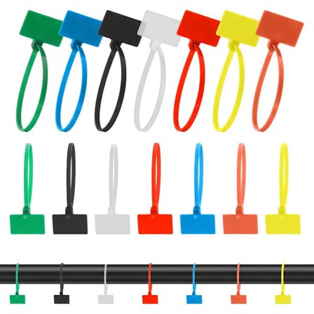 200 kappaletta kaapelitarroja moniväriset tarrat johtositeet värilliset johtotarrat nippusiteet itselukittuvat nailonmuoviset nippusiteet punainen 