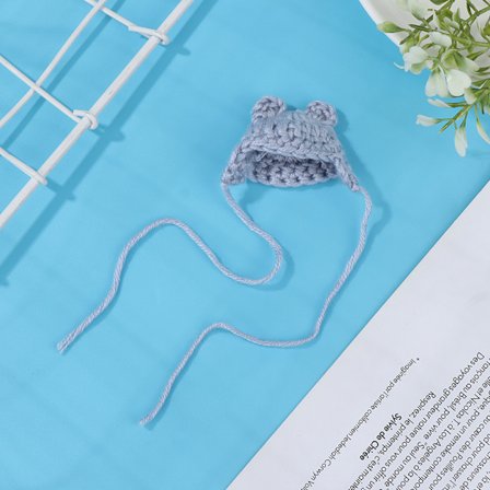 1/12 dukkehus miniatyr mote og strikket lue Cap Micro