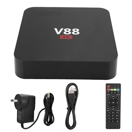 V88 1G+8G USB Smart TV BOX för Android 7.1 RK3229 Quad core CPU 2160P 5V 2A