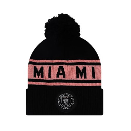 Strikket fodboldklub-hue, koldbeskyttende og varm uldhue til efterår og vinter sort