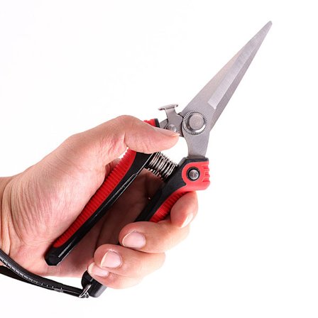 Tunga Trädgårdssaxar i Rostfritt Stål - Svart Röd