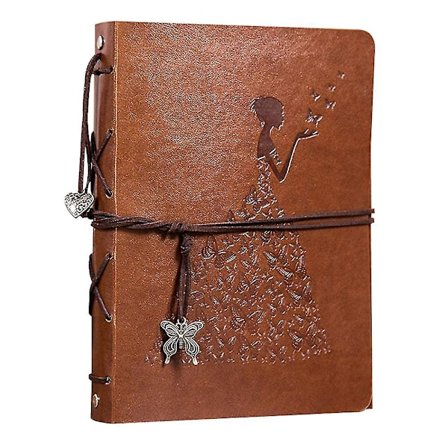 Scrapbook Album, DIY Vintage Scrapbog med Selvklæbende Sider til Bryllupsgæstebog (Stil 2 Brun)