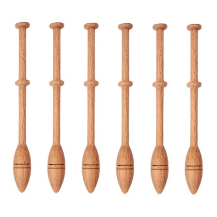 12 stk. Lace Bobbin Tre Håndlaget Antikk Vintage Fransk Håndverk Dreid Tre Veving Verktøy