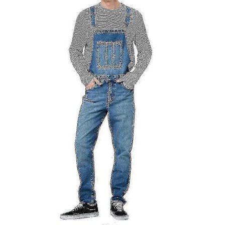 Herr Jeans Byxor Denim Snickarbyxor Hängselbyxor Arbetsbyxor