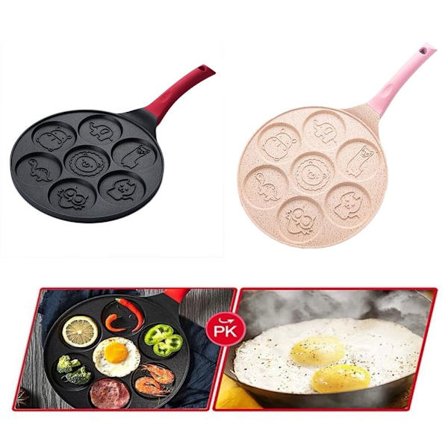 7 hål Frukost Stekpanna Animal Face Design