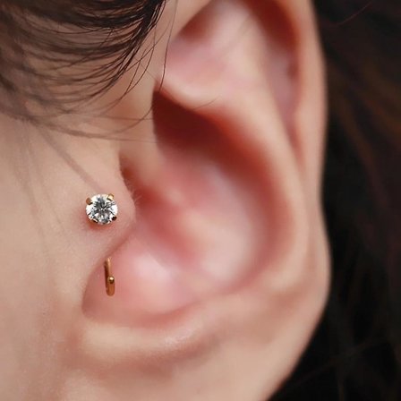 Enkel Øredobb Legering Gren, Tragus Piercing, Ikke-Piercing Klips