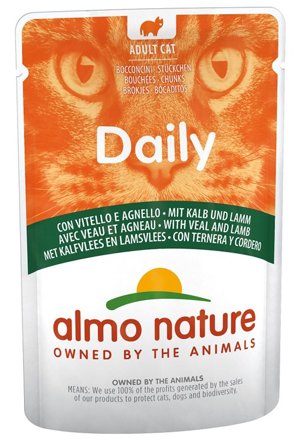 Almo Nature Daily Cibo Umido Con Vitello E Agnello Gatti Adulti