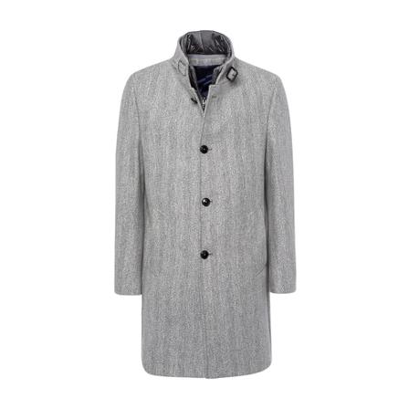 Baldessarini, Single-Breasted Coats Grijs, Heren, Maat:M