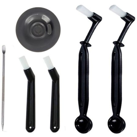 Kaffemaskin Rengjøringssett, Kaffe Børst med Skje og Blind Filter Rustfritt Stål Bakre Innsats 54mm