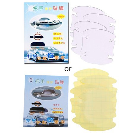 4x Gennemsigtige Dørhåndtag Beskyttelses Cover Let at Skrælle Klar Klistermærke Universal