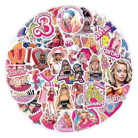 60 stk. Barbie Pink Series Klistermærker Mærkater Til Gaver Vandflasker Krus Laptop Telefon Guitar Skateboard Bagageboks Til Børn Teenagere Voksne