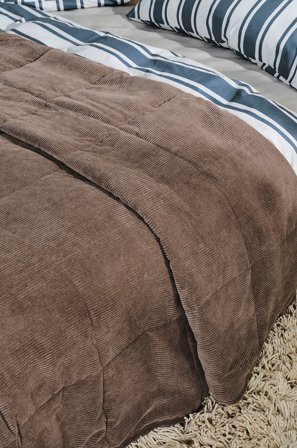 Jotex - Sengeteppe Brun - RALF - Kjøp Enkeltseng hos Jotex