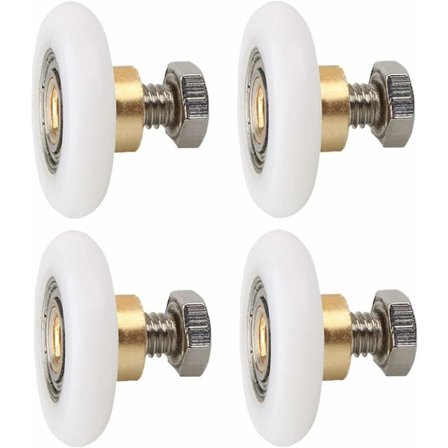 4 stk. BruseDør Rulle 23mm, BruseDør Udskiftningshjul Gro