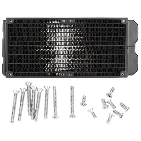 Vesijäähdytyskenno, kaksikerroksinen, 45 mm paksu, G1/4in alumiini