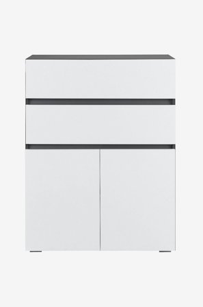 Loft24 - Baderomsskap Wisla Midi 2 dører/2 skuffer - Hvit - Baderomsmøbler - Fra Homeroom