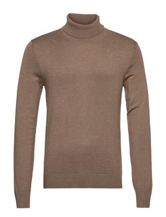 Mélange Roll Neck Knit Knitwear Turtlenecks Brun Lindbergh
