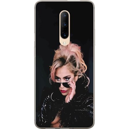 Kompatibelt Mobildeksel til OnePlus 7 Pro Lady Gaga portrett med solbriller og dramatisk sminke i mørk glamorøs stil