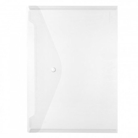 HERLITZ Dokumententasche A4 PP transparent farblos Druckknop