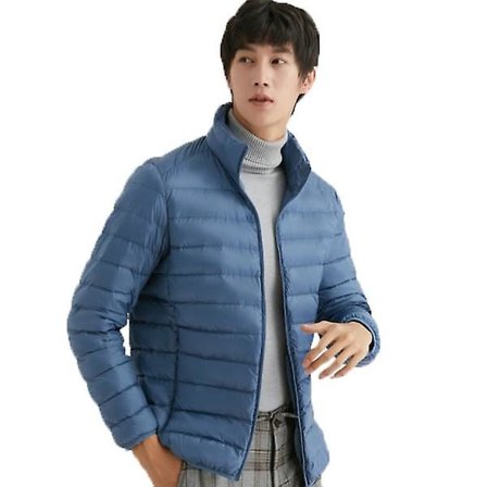 Pakkbar pufferjakke for menn, isolert dunjakke, lett vinterjakke