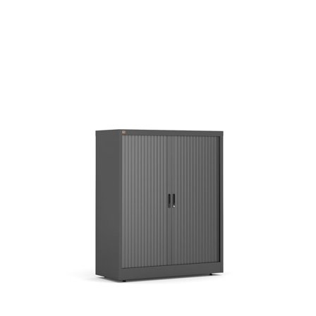 Tambour cabinet STUDIO, 1200x1000x420 mm, black, black