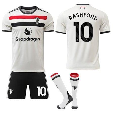Manchester United 2024-25 Bortatröja Rashford Nr.10 för Barn & Vuxna med Strumpor